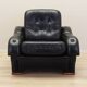 Black armchair, Italian design, 1980s, production: Italy