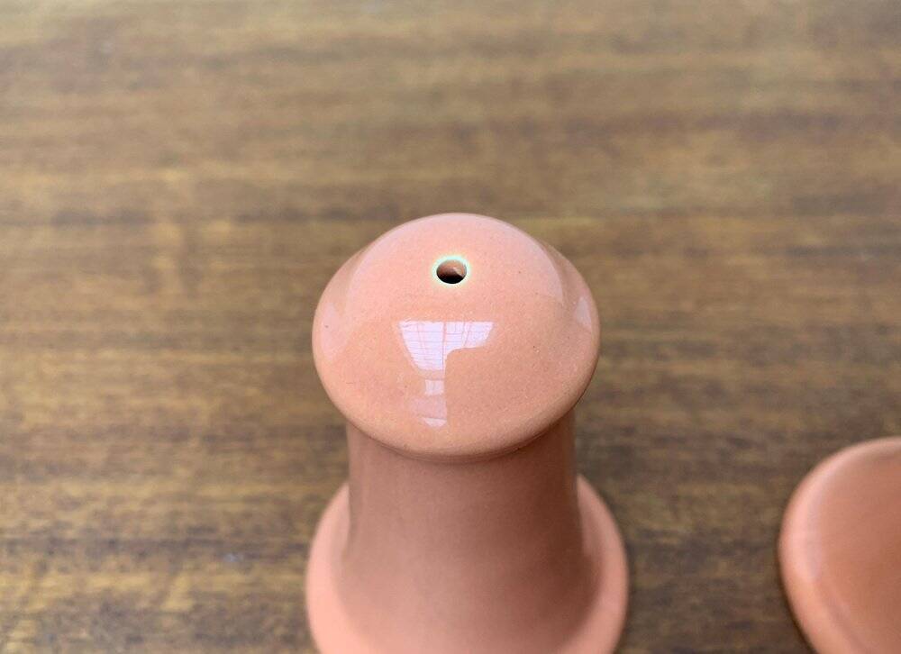 Postmodern ceramic salt and pepper shakers by Gallo Design for Villeroy & Boch, set of 2.