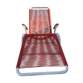 Chaise longue transat scoubidou 1960