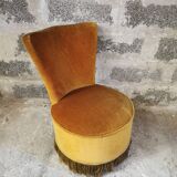 Velvet toad armchair