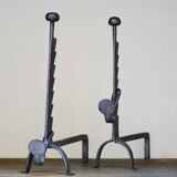 Grilles de cheminée brutalistes, années 1930, ensemble de 2