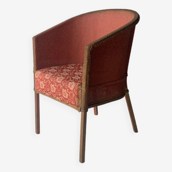 Chaise haute vintage Lloyd Loom en osier