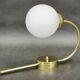 Set of Three Kamenický Šenov Brass and Opaline Glass Wall Lights