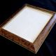 Elm burl and gold wall photo frame