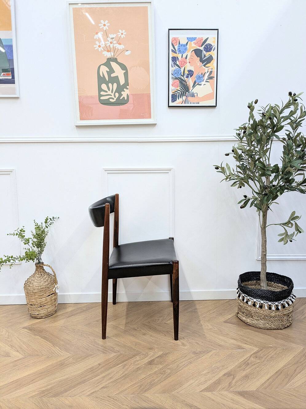 Chaise vintage en palissandre de Rio