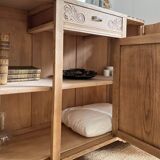 Art Deco oak sideboard with mirror (removable)