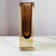 Amber Murano glass soliflore vase Sommerso 1970