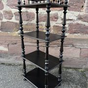 Napoleon III style blackened wood bookcase