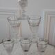 Set of 6 glasses of bar effect trompe l'oeil 30s