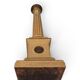 Bougeoir d'église en bois sculpté antique, 1860