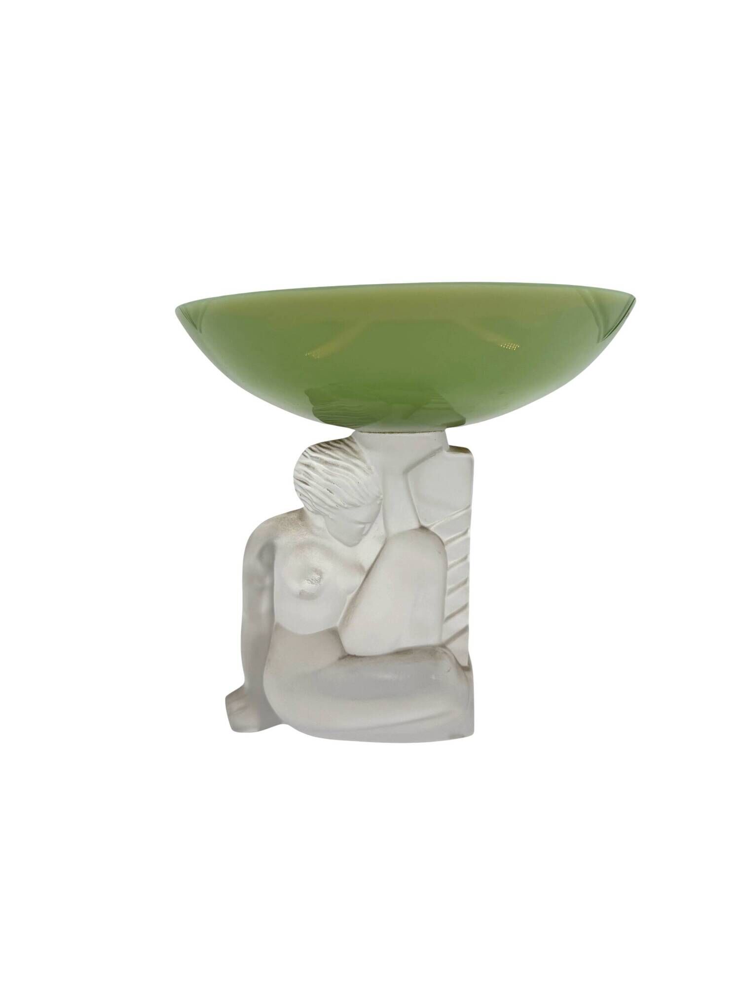 Art Deco crystal bowl, Cristal Sèvres France ca. 1930s