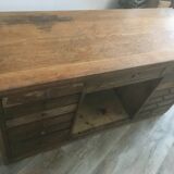 Wooden workshop counter