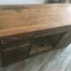 Wooden workshop counter