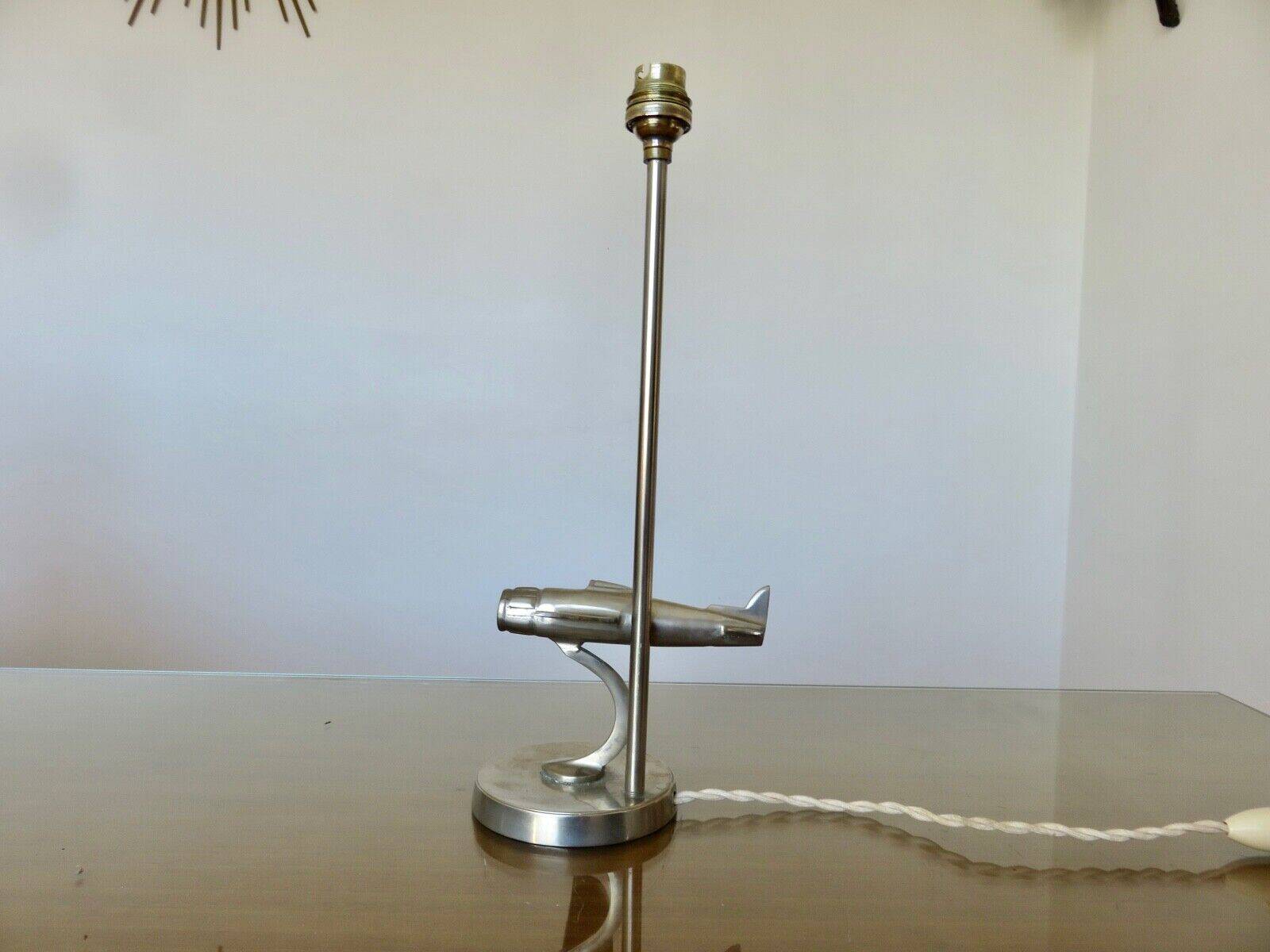 “Airplane” lamp in nickel-plated brass from the 40s and 50s
