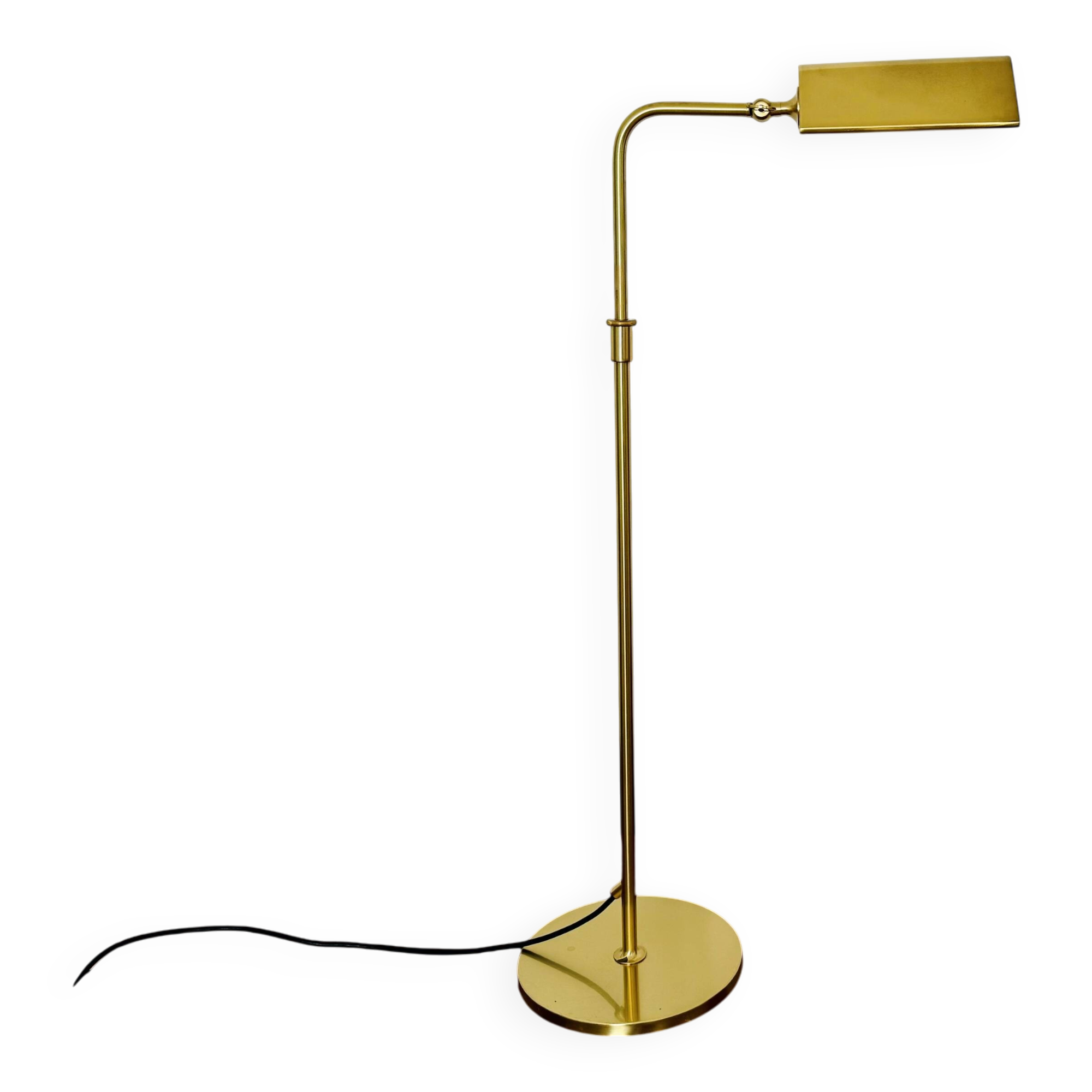 Adjustable Brass Floor Lamp by Florian Schulz