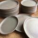 Set of 12 large and 11 small sandstone plates