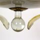 Brass and Curved Glass Ceiling Light from ESC Zukov, 1940s
