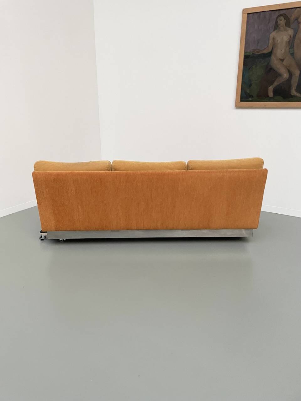 Jacques Charpentier 3-seater stainless steel sofa