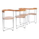 Set of 4 soley chairs in wood and chrome, valdimar hardarson for kusch+