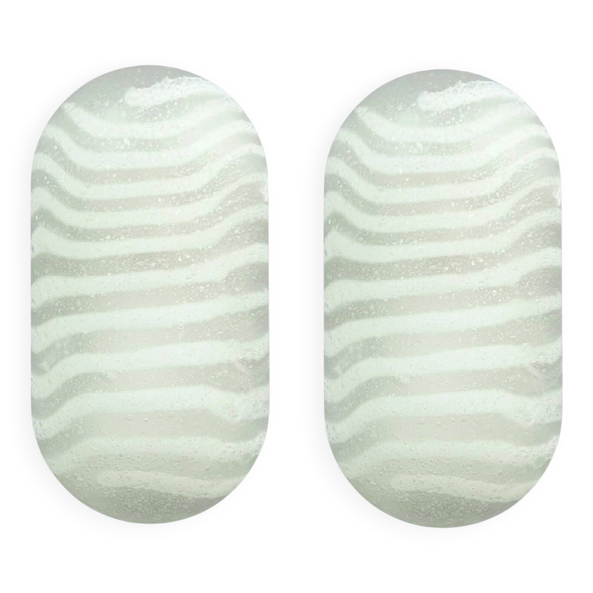 Pair of 'Zebra' Striped Glass Wall Lamps - Peill & Putzler, Germany, 1970s