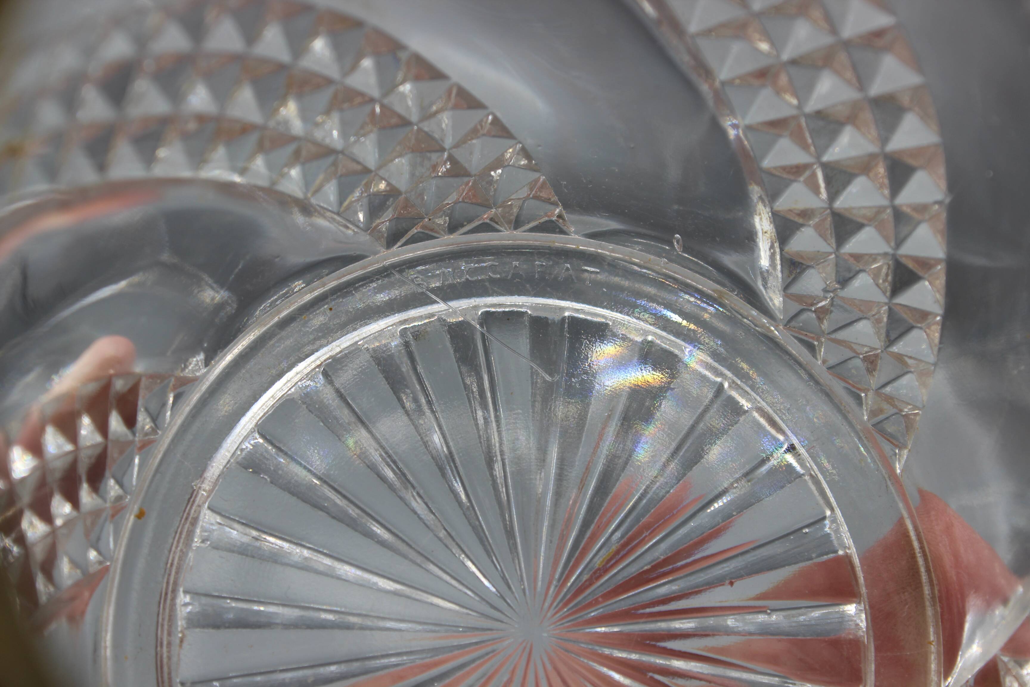 Old 19th century biscuit bucket - baccarat serpentine model