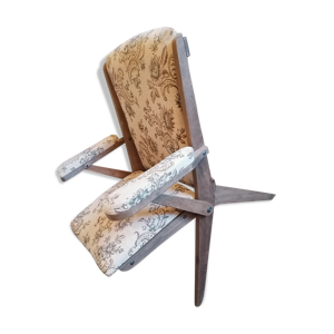 Fauteuil pliant bois 1950 style