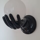 Opaline and porcelain wall light