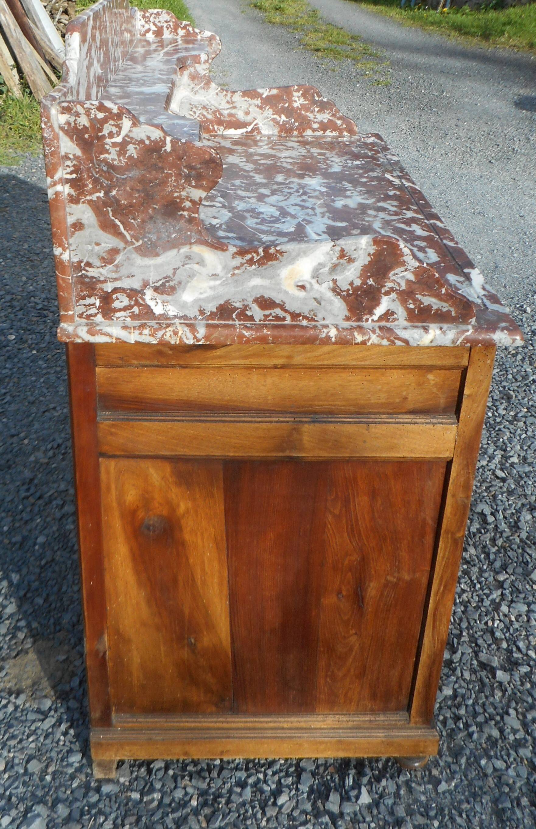 old bathroom cabinet / dressing table with marble