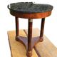Small Empire Style Pedestal Table in Mahogany and Black Veined Marble, 19th Century