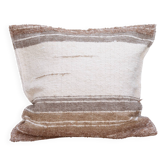 Beige cushion cover - handcrafted, handwoven from recycled cotton
