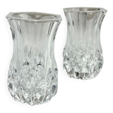 Paire de petits vases en cristal