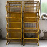 Industrial storage shelves yellow