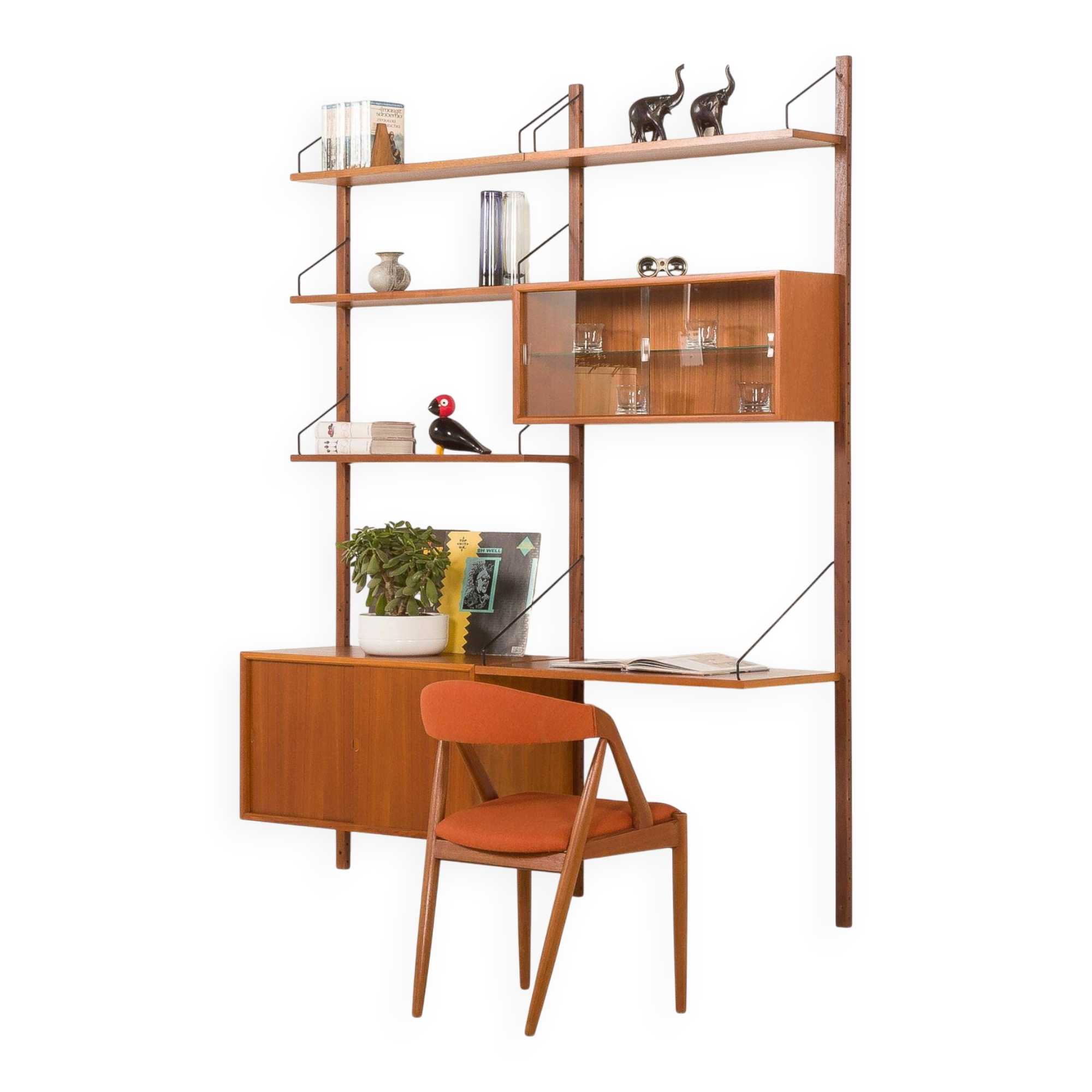 Poul Cadovius teak wall unit for Cado, 1960s