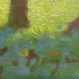 Painting: "Landscape with sunny trees" HSC signed around 1900