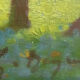 Painting: "Landscape with sunny trees" HSC signed around 1900
