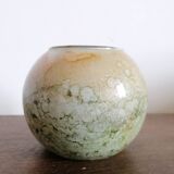 Vase boule verre laqué