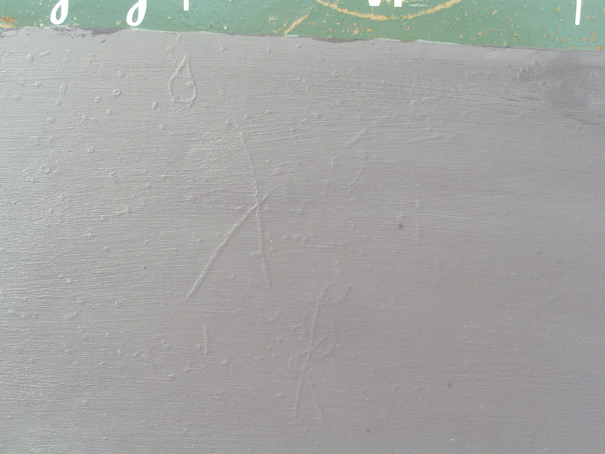 Schoolboy painting with abacus and rapose chalk metal feet