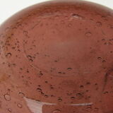 Ancienne verseuse en verre soufflé violine, signée BIOT
