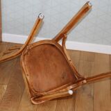 Set of 4 Baumann N°12 medium beech chairs