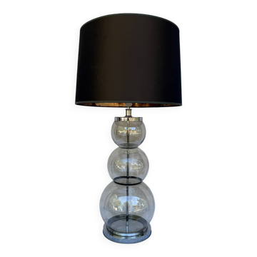 Large glass table lamp Delmas 1970