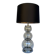 Large glass table lamp Delmas 1970