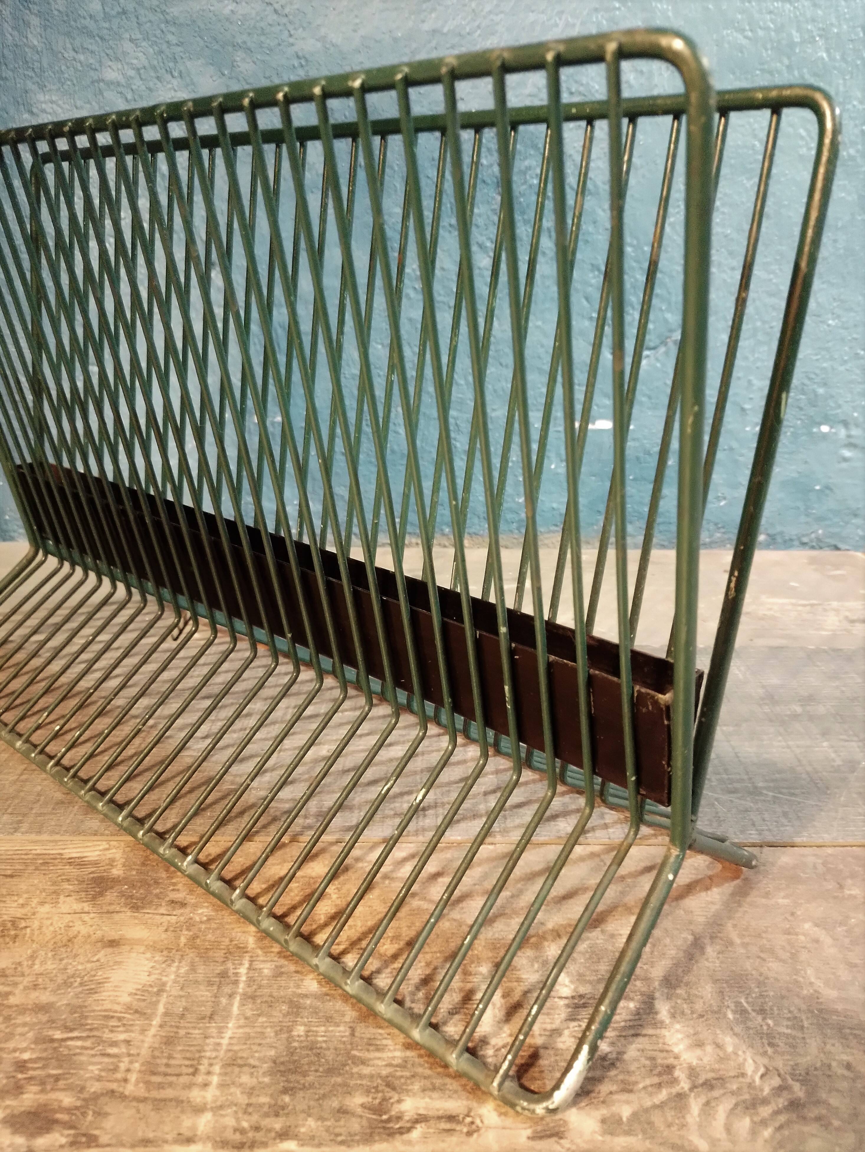 1950s metal magazine rack