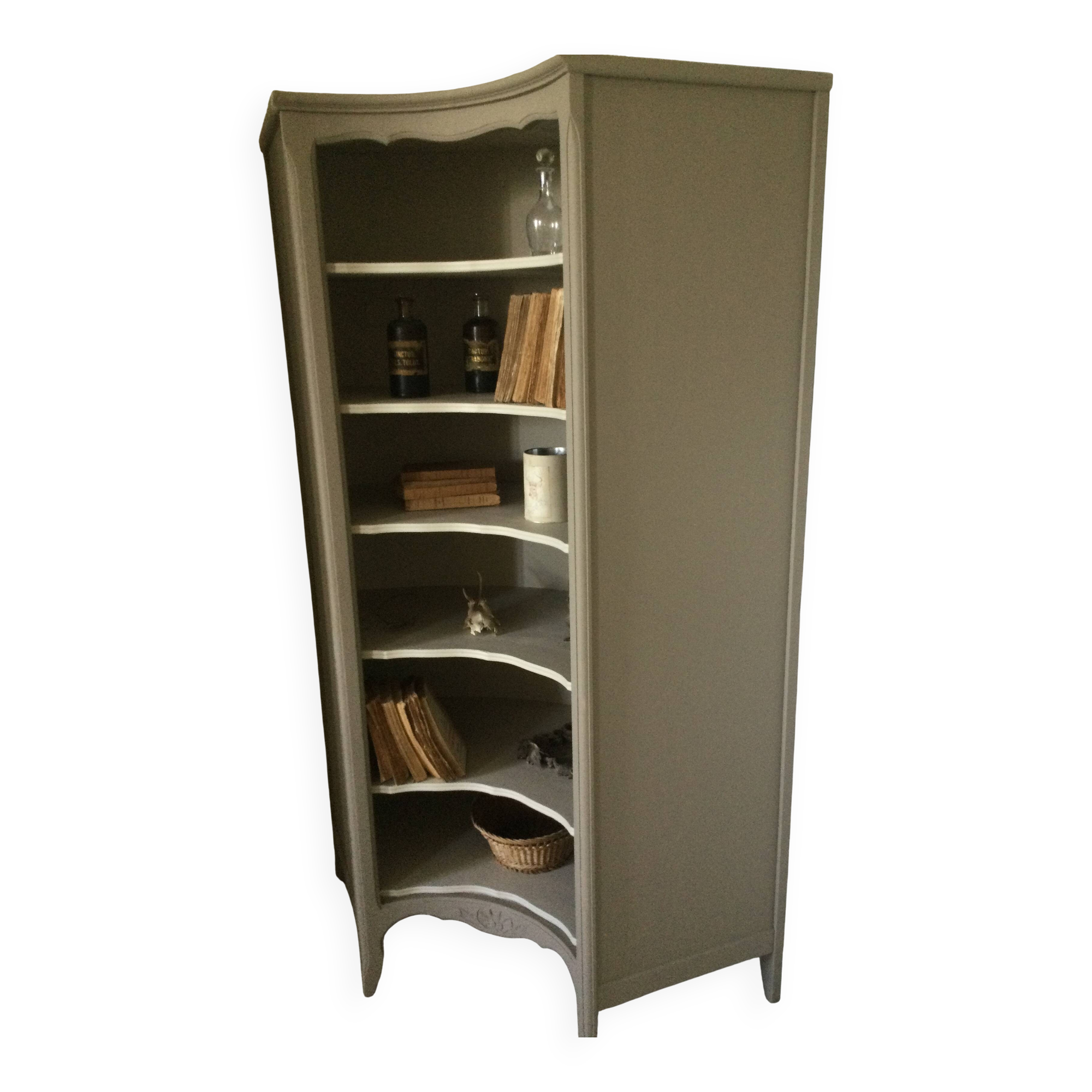 Antique library corner unit