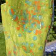Hand enamelled handkerchief vase