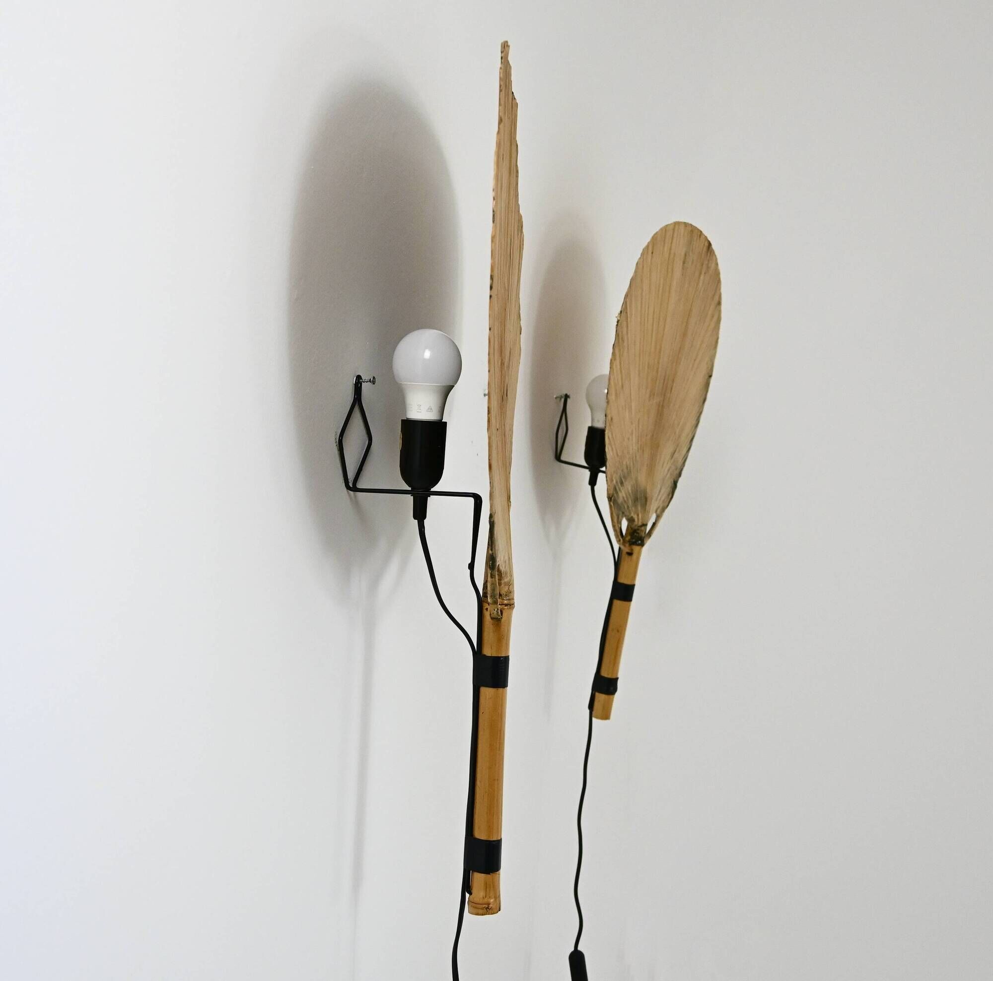 Pair of wall sconces "Uchiwa" by Ingo Maurer for M Design, 1960s