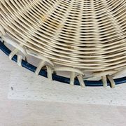 50s metal rattan tray