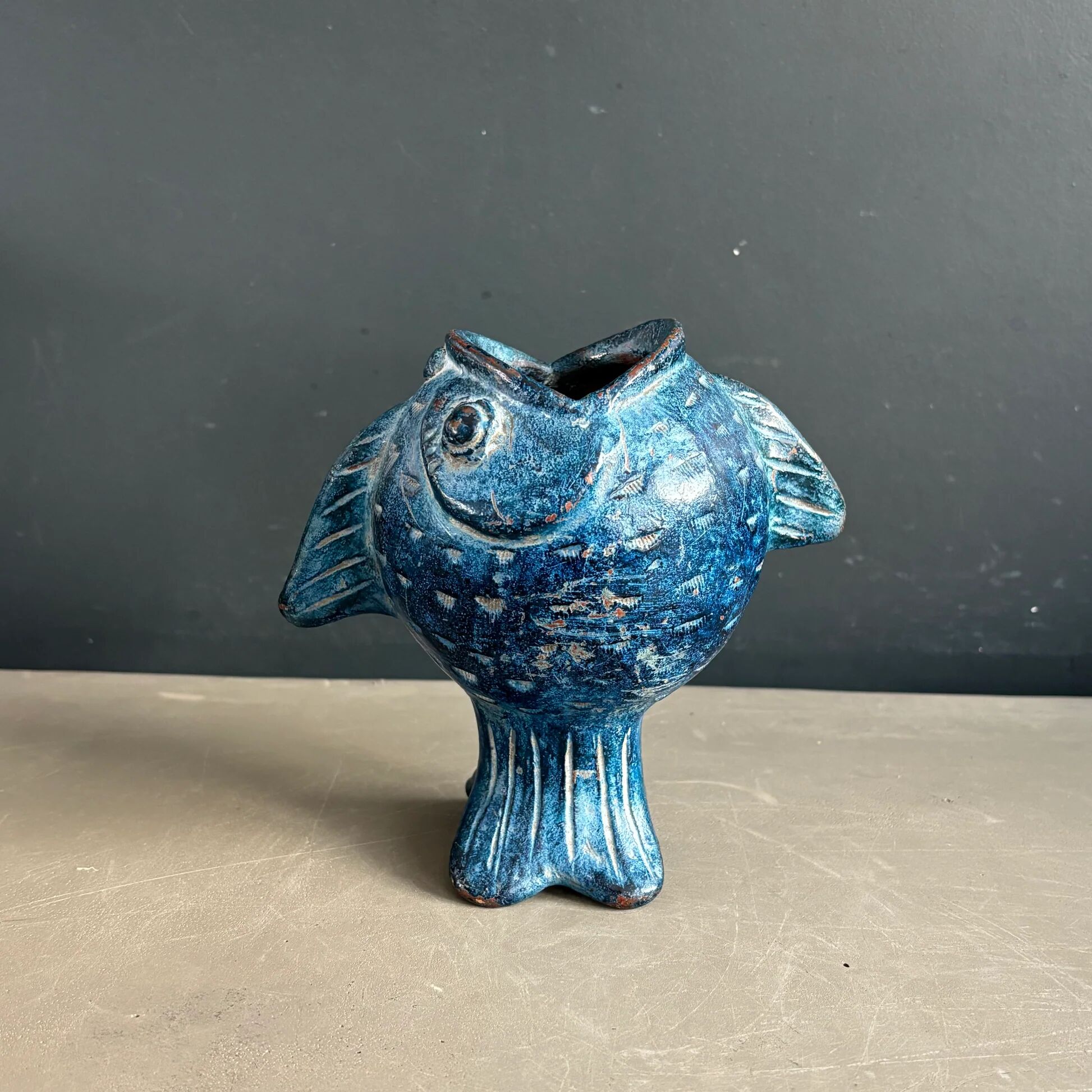 Vase - vintage ceramic fish ashtray