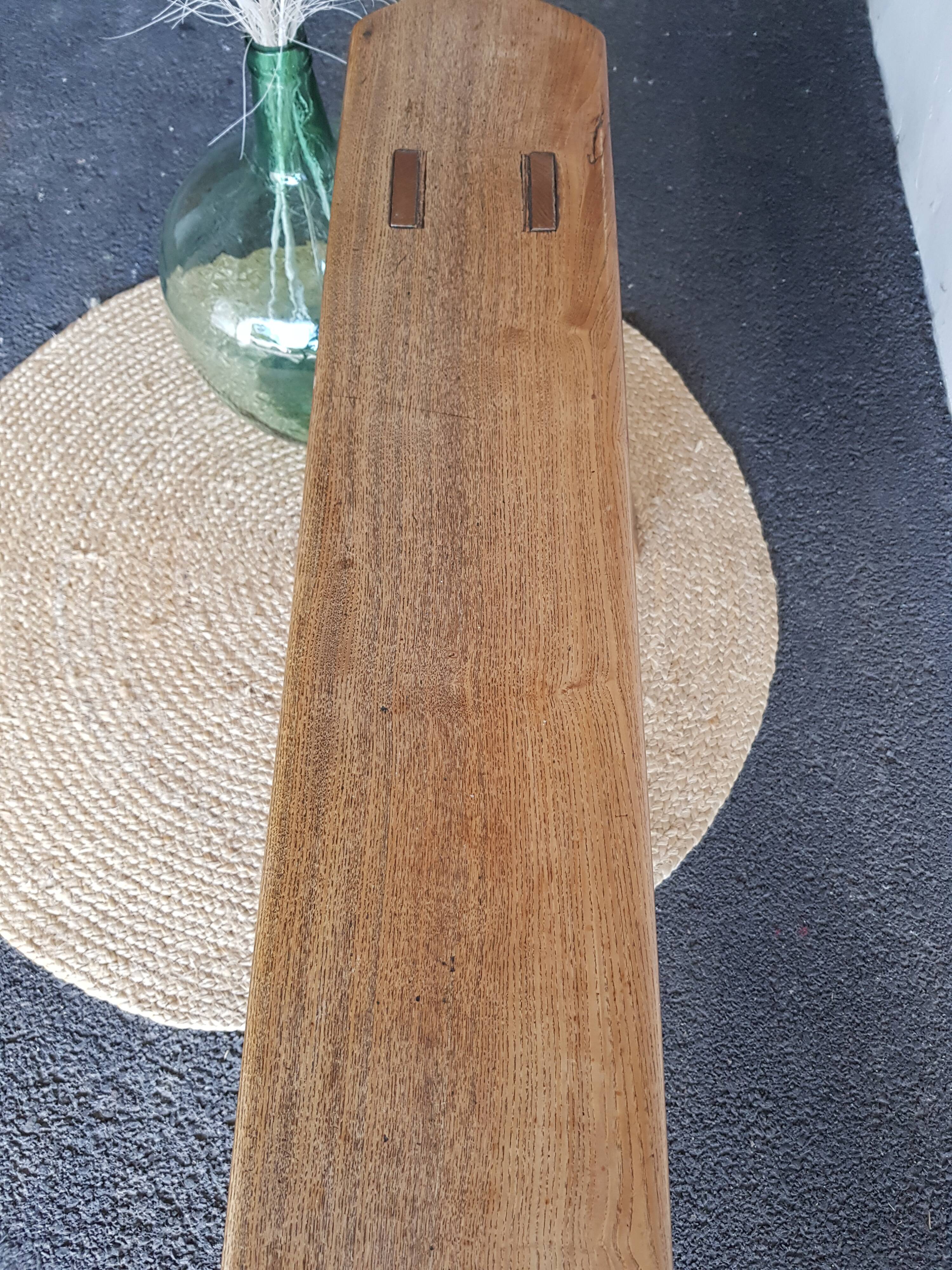 Country-style bench in solid oak