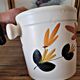 Ice bucket, ceramic ice cubes from Poteries du Marais, flower design.