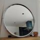 Round chrome metal mirror 1970s